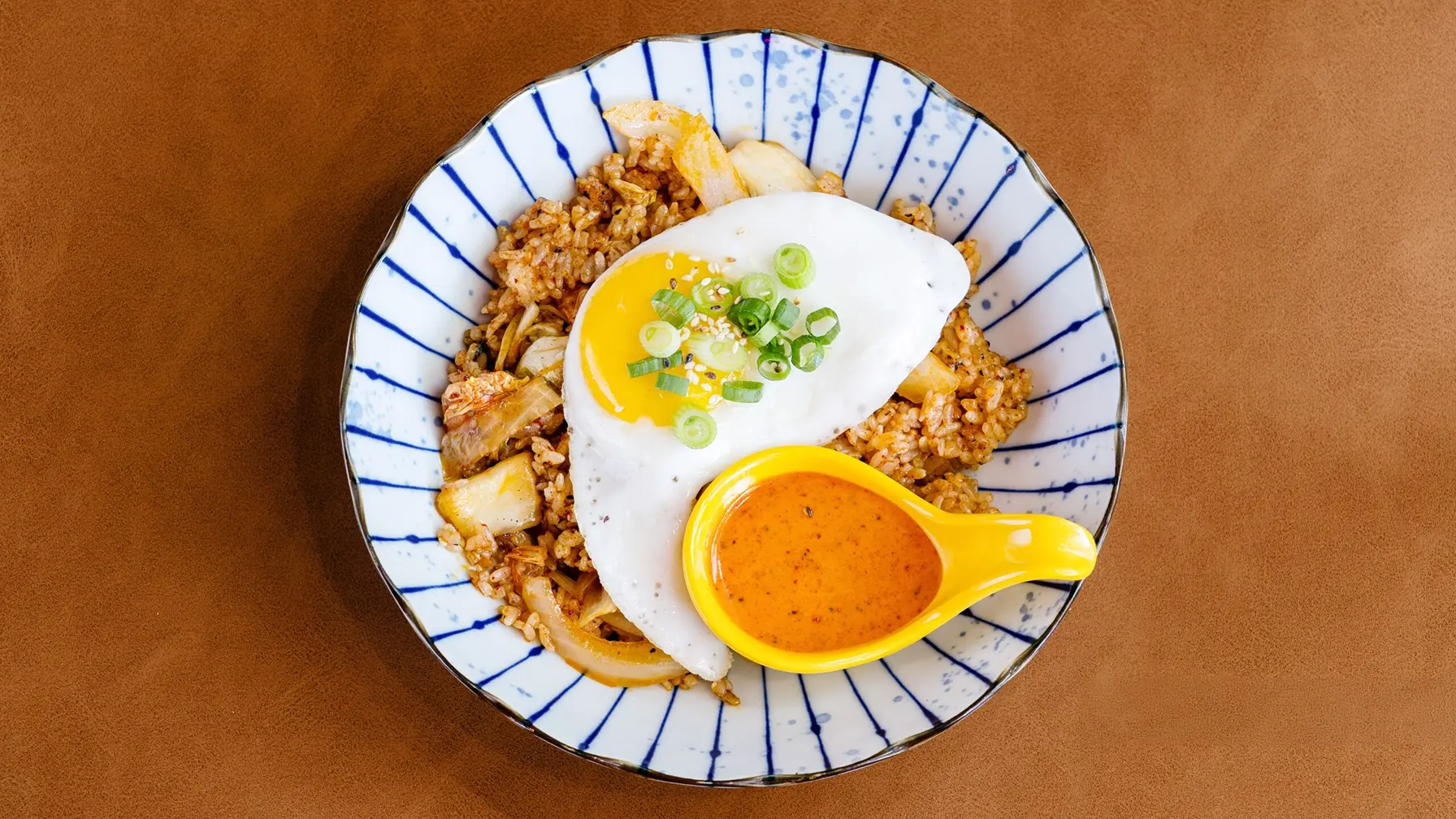 Kimchi and rice bowl